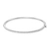 Diamonds Direct Bracelets | Floating Diamond Bangle White Gold 14K