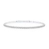 Diamonds Direct Bracelets | Pave Diamond Flexible Bangle White Gold 14K