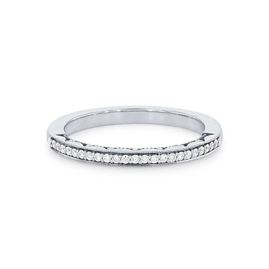 Diamonds Direct Women'S Bands | Tacori Coastal Crescent Wedding Band White Gold 14K