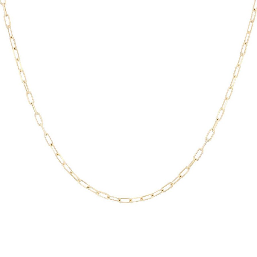 Diamonds Direct Necklaces & Pendants | Gold 20 Inch Paperclip Chain Necklace Yellow Gold 14K