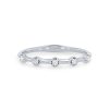 Diamonds Direct Women'S Bands | Scatter Diamond Wedding Band By Amden White Gold 14K