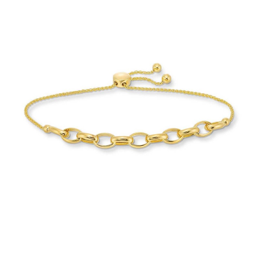 Diamonds Direct Bracelets | Oval Rolo Chain Bolo Bracelet