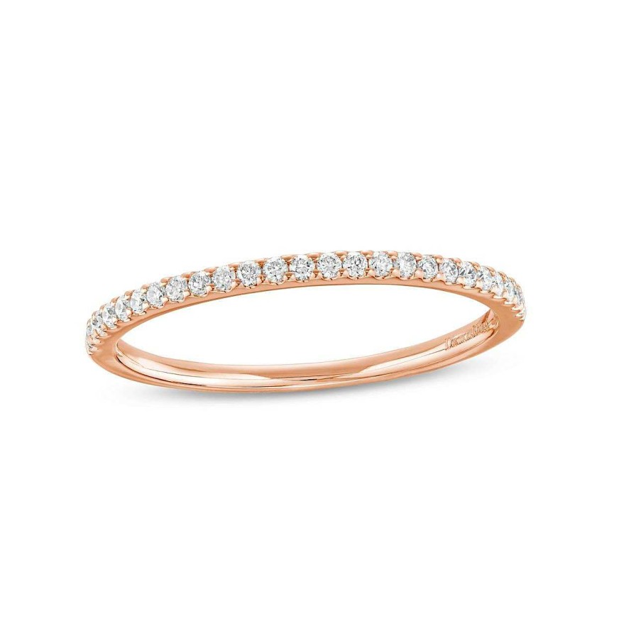 Diamonds Direct Women'S Bands | Essential Diamond Halfway Wedding Band (0.15Tw) Yellow Gold 14K