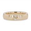 Diamonds Direct Women'S Bands | Swirl Accent Diamond 4Mm Wedding Band By Novell White Gold 14K