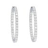 Diamonds Direct Earrings | Oval Shaped 1.50 Inch Diamond Hoop Earrings