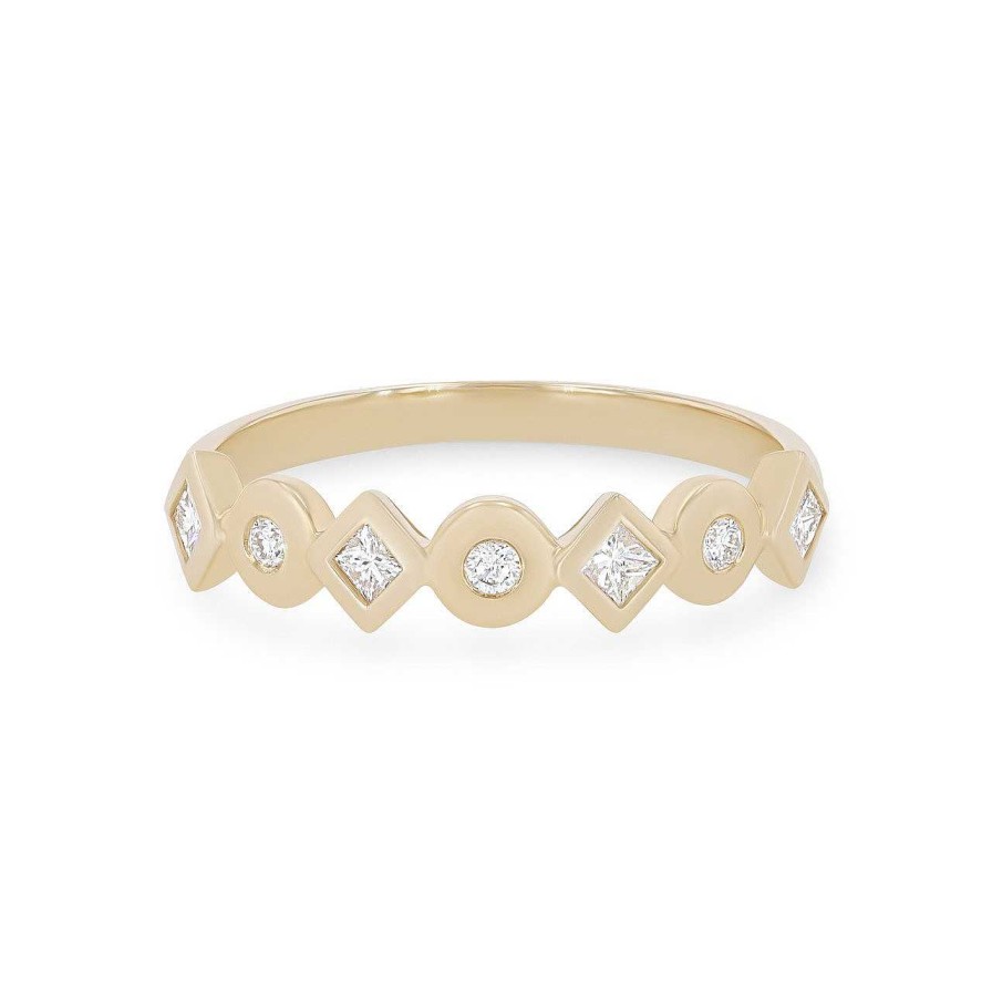 Diamonds Direct Fashion Rings | Michael M. Mixed Shape Bezel Ring Yellow Gold 14K