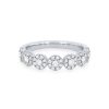 Diamonds Direct Women'S Bands | Diamond Cluster Wedding Band By A. Jaffe White Gold 14K