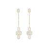 Diamonds Direct Earrings | Diamond Geometric Drop Earrings White Gold 14K