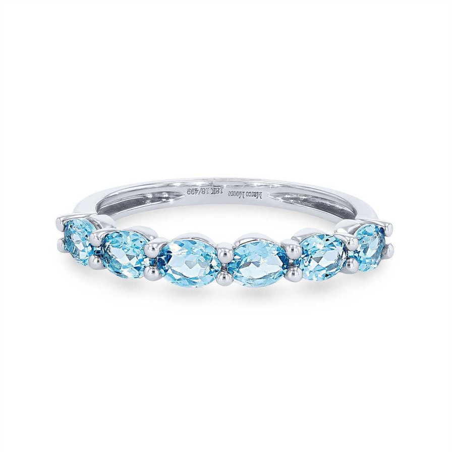 Diamonds Direct Women'S Bands | Blue Topaz Wedding Band