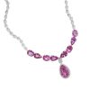 Diamonds Direct Necklaces | Pink Sapphire And Diamond Necklace White Gold 18K