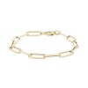 Diamonds Direct Bracelets | Gold Paperclip Chain Bracelet Yellow Gold 14K