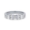 Diamonds Direct Women'S Bands | Two Row Bar Set Diamond Wedding Band By Ses Creations White Gold 14K