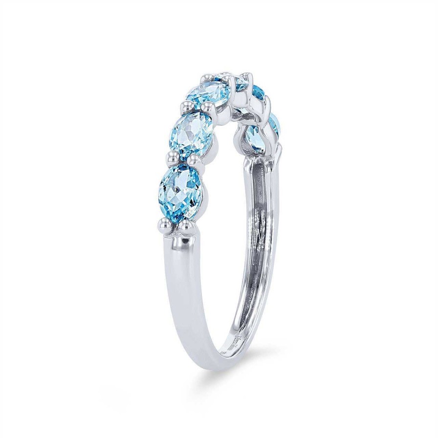 Diamonds Direct Women'S Bands | Blue Topaz Wedding Band