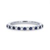 Diamonds Direct Women'S Bands | Alternating Sapphire And Diamond Wedding Band By Classique Creations White Gold 14K