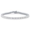 Diamonds Direct Bracelets | Emerald Cut Diamond Tennis Bracelet White Gold 14K