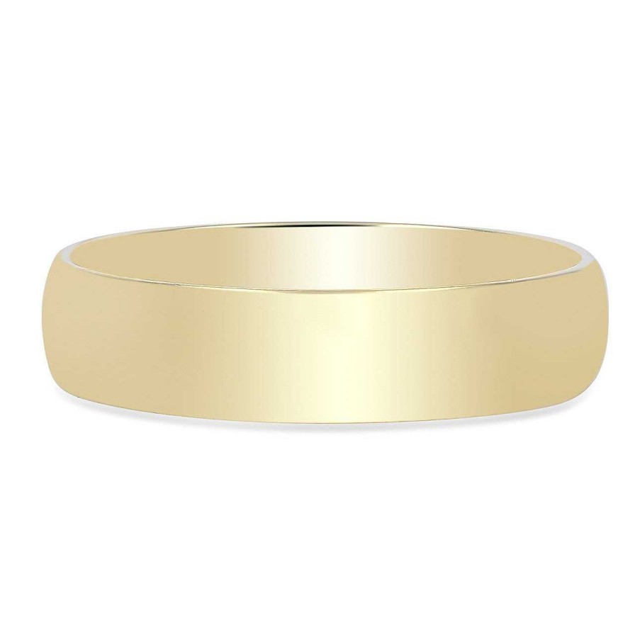 Diamonds Direct Men'S Bands | Classic High-Polished Wedding Band Yellow Gold 14K