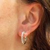 Diamonds Direct Earrings | Diamond Hoop 0.75 Inch Earrings