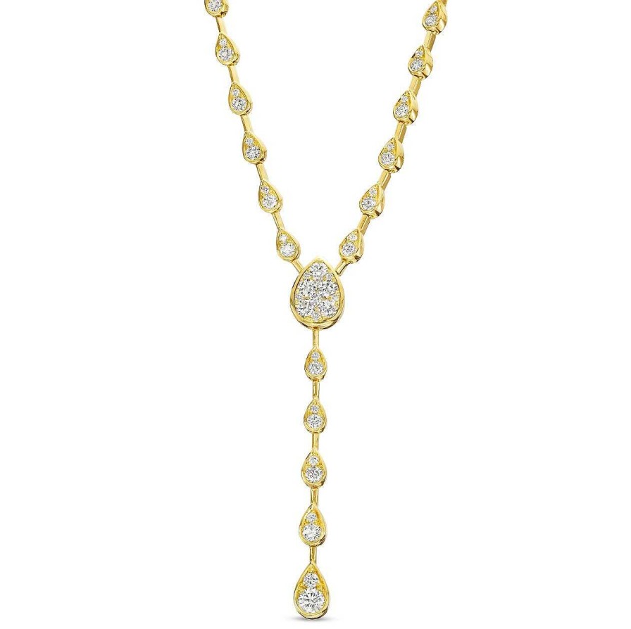 Diamonds Direct Necklaces & Pendants | Teardrop Diamond Bezel Necklace