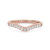 Diamonds Direct Women'S Bands | Contour Diamond Wedding Band By True Romance Rose Gold 14K