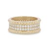 Diamonds Direct Fashion Rings | Michael M. Tetra Double Pave Band Yellow Gold 14K