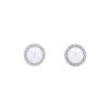 Diamonds Direct Earrings | Pearl And Diamond Halo Stud Earrings Rose Gold 14K