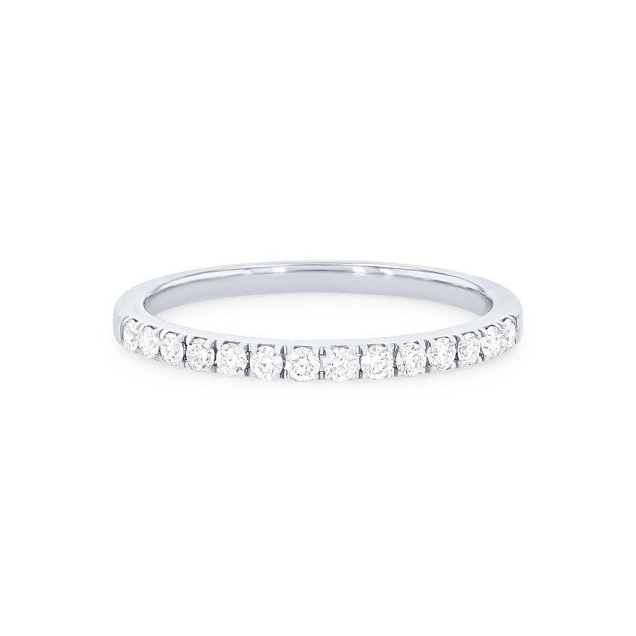 Diamonds Direct Women'S Bands | Simon G. Classic Diamond Wedding Band White Gold 18K