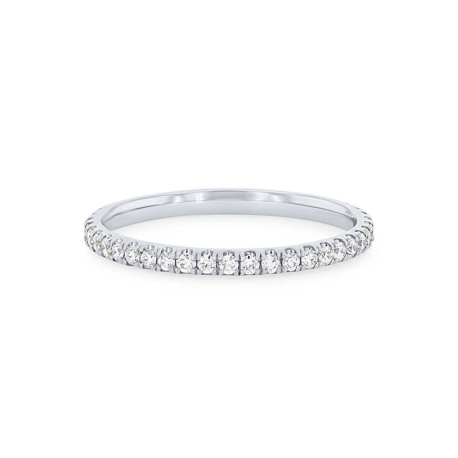 Diamonds Direct Women'S Bands | Michael M. Crown Classic Wedding Band White Gold 18K