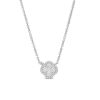 Diamonds Direct Necklaces & Pendants | Diamond Border Clover Pendant White Gold 14K