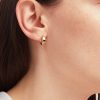 Diamonds Direct Earrings | Two Tone Gold Huggie Earrings