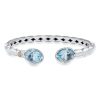 Diamonds Direct Bracelets | Tacori Gemma Bloom Sky Blue Topaz Bangle