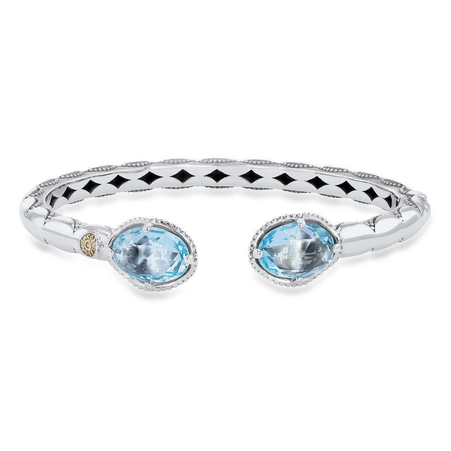 Diamonds Direct Bracelets | Tacori Gemma Bloom Sky Blue Topaz Bangle