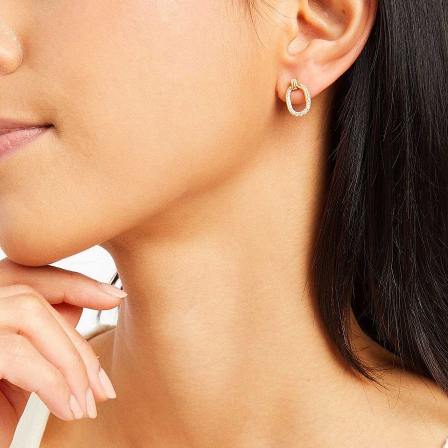 Diamonds Direct Earrings | Diamond Single Link Earrings