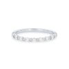 Diamonds Direct Women'S Bands | Alternating Diamond Bezel Wedding Band By A. Jaffe White Gold 14K