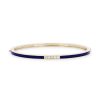 Diamonds Direct Bracelets | Michael M. Chroma Blue Enamel Diamond Bangle Yellow Gold 14K