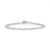 Diamonds Direct Bracelets | Scattered Diamond Tennis Bracelet White Gold 14K