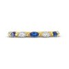 Diamonds Direct Women'S Bands | Alternating Marquise Sapphire And Diamond Wedding Band By Classique Yellow Gold 14K