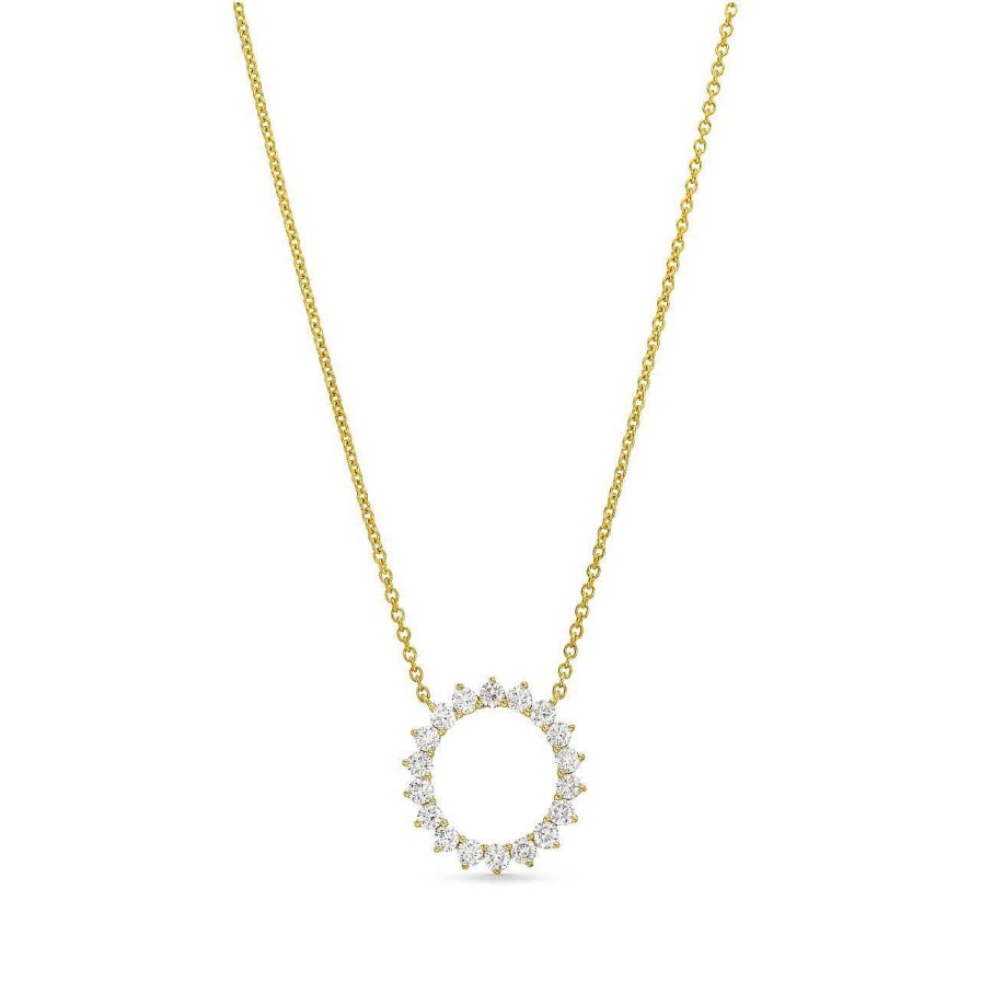 Diamonds Direct Necklaces & Pendants | Round Diamond Circle Pendant