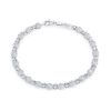 Diamonds Direct Bracelets | Milgrain Bezel Link Diamond Bracelet White Gold 14K