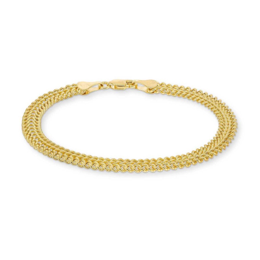 Diamonds Direct Bracelets | Diamond Cut Curb Bismark Bracelet