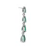 Diamonds Direct Earrings | Pear Shape Emerald And Round Diamonds Earrings