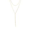 Diamonds Direct Necklaces & Pendants | Adjustable Paperclip Link Double Strand Necklace Yellow Gold 14K