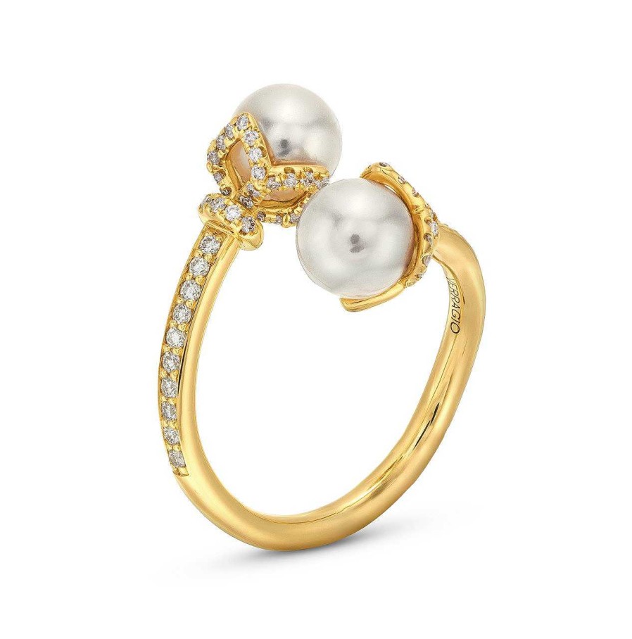 Diamonds Direct Fashion Rings | Verragio Petal Toi Et Moi Diamond & Pearl Ring