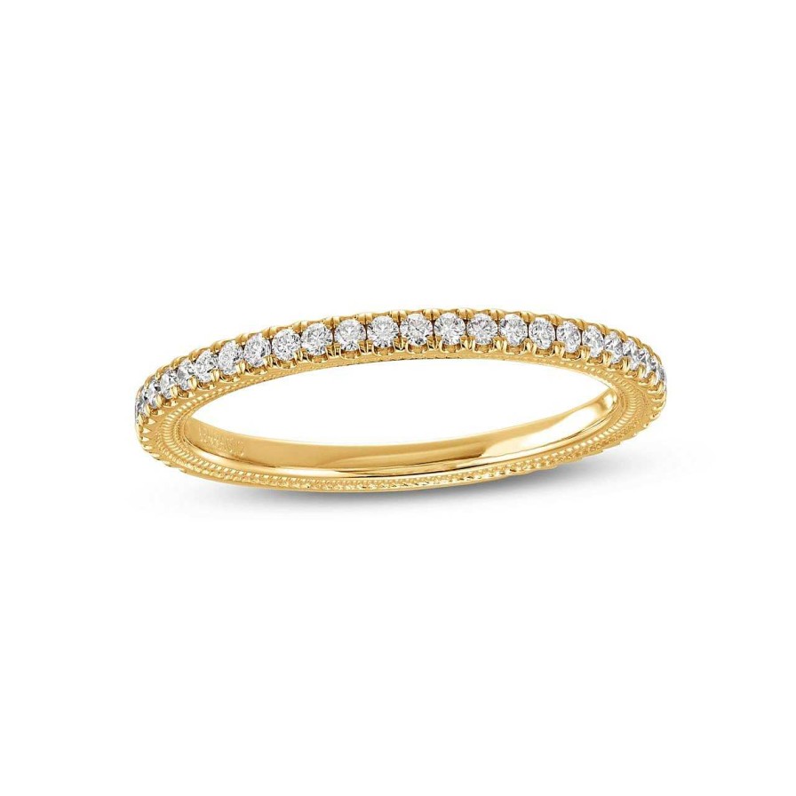 Diamonds Direct Women'S Bands | Verragio Tradition Diamond Wedding Band Yellow Gold 14K