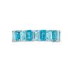 Diamonds Direct Fashion Rings | Alternating Emerald Cut Blue Topaz Ring