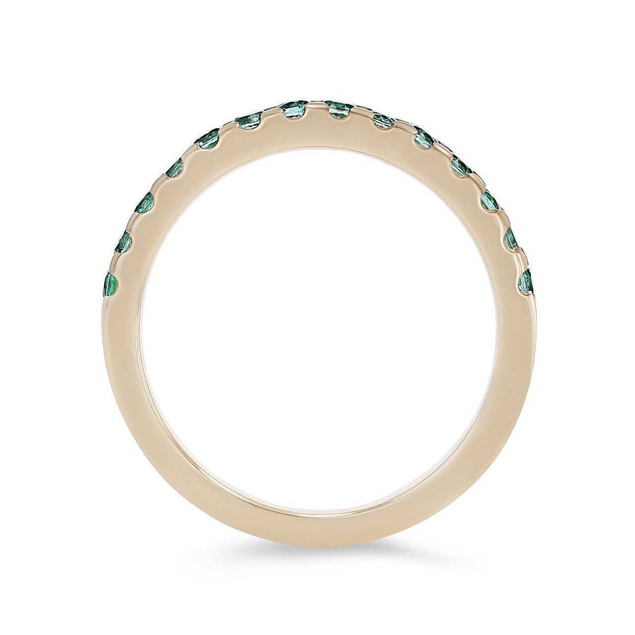 Diamonds Direct Fashion Rings | Emerald Wedding Band White Gold 14K