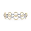 Diamonds Direct Bracelets | Rope Link Diamond Bracelet White And Yellow Gold 14K