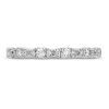 Diamonds Direct Women'S Bands | Tacori Petite Crescent Sculpted Halfway Wedding Band White Gold 18K