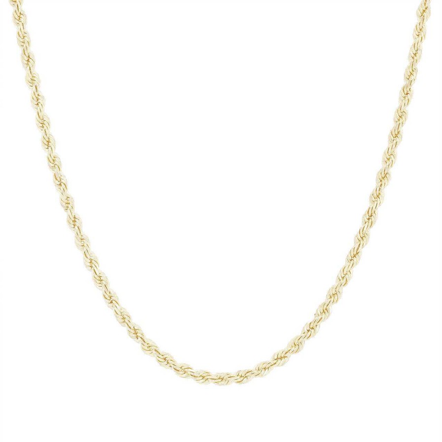 Diamonds Direct Chains | 24 Inch Rope Chain Yellow Gold 14K