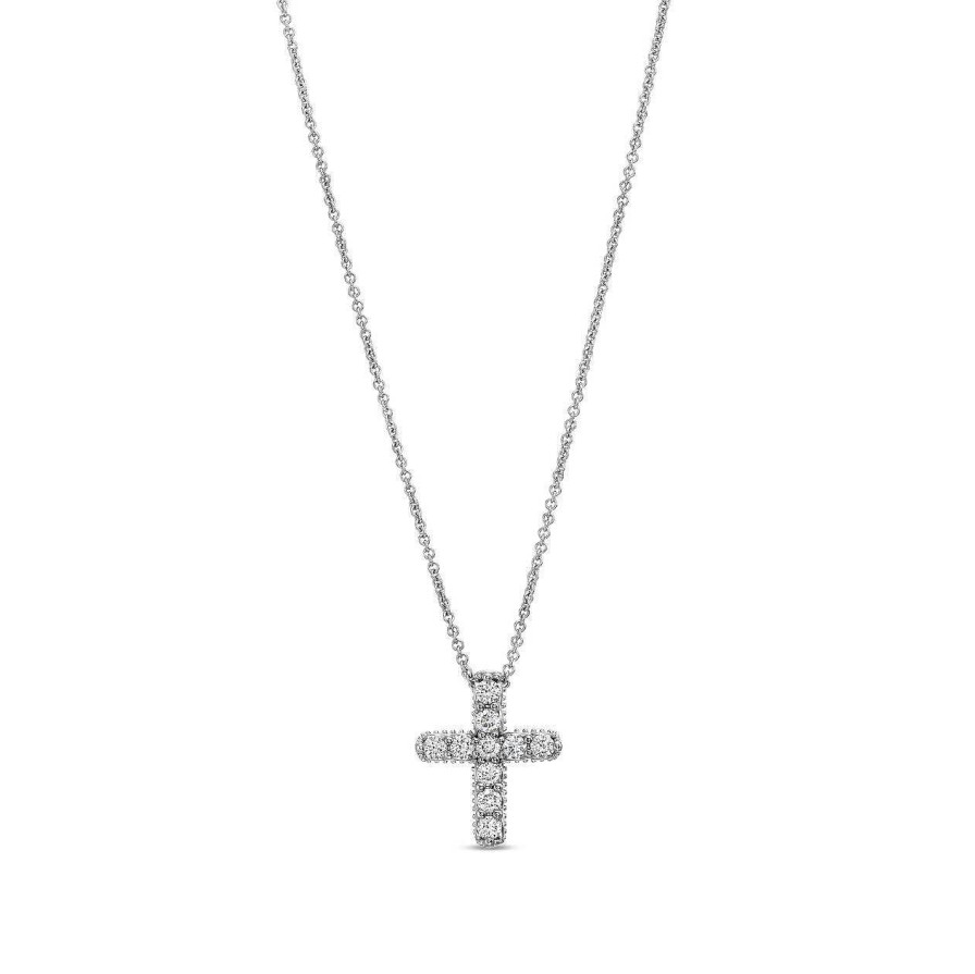 Diamonds Direct Necklaces & Pendants | Verragio Medium Diamond Cross Pendant