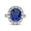 Diamonds Direct Rings | Sapphire And Diamond Halo Ring